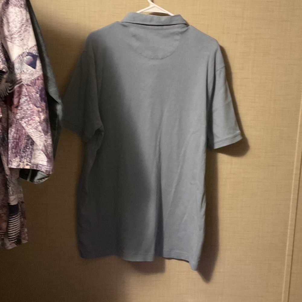 Tahari Slate Polo Shirt with Pocket - Picture 2 of 5